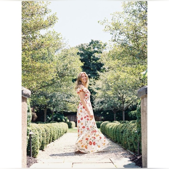 NWOT Agua By Agua Bendita Espliego Oasis Off the Shoulder Maxi Dress Size Medium - Picture 10 of 10